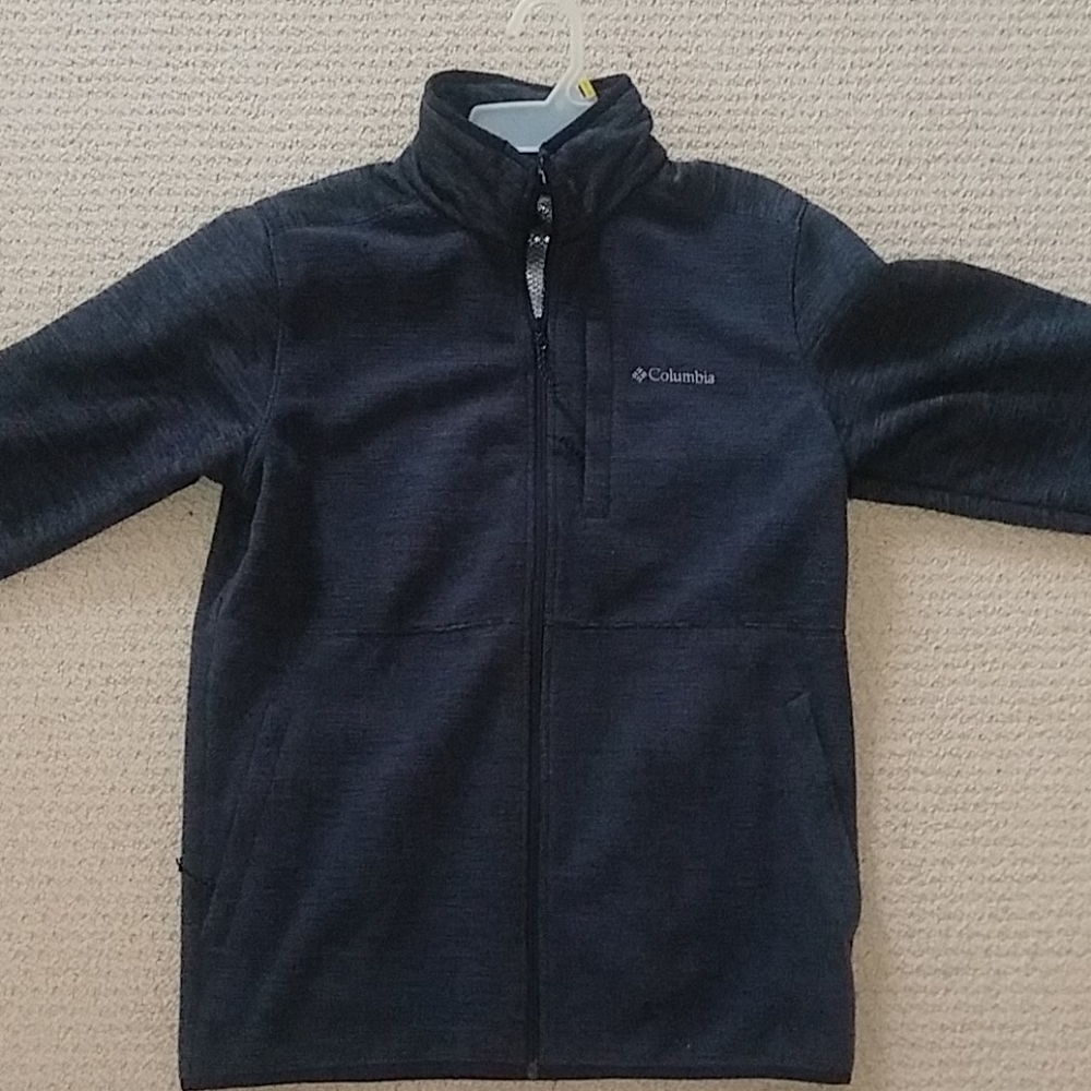 Columbia Omni heat reflective jacket, mens small, heathered black, gray